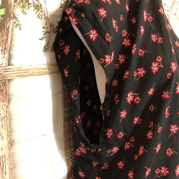 Ann Taylor Loft floral print kimono style short oversize one size flowy summer - Picture 5 of 11